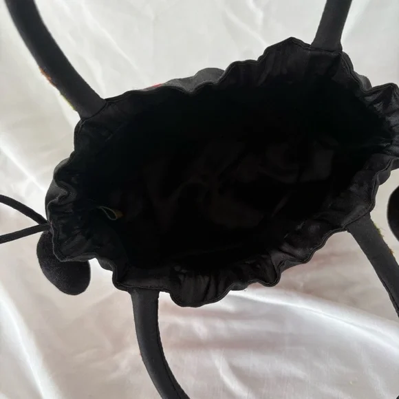 Vintage embroidered mini purse bag oriental boho indie red black - Picture 3 of 3